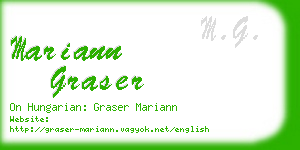 mariann graser business card